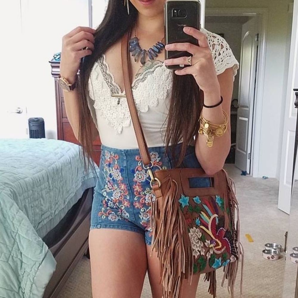 Embroidered shorts